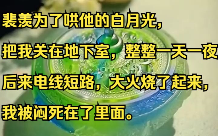 裴羡为了哄他的白月光,把我关在地下室,整整一天一夜. 后来电线短路,大火烧了起来,我被闷死在了里面.吱呼小说推荐《散落回首》哔哩哔哩bilibili