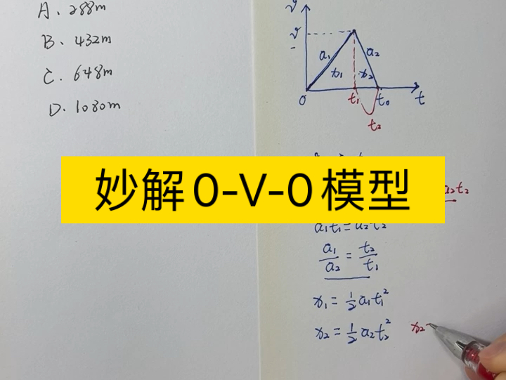 高中物理必修一运动学【秒解0V0模型】哔哩哔哩bilibili