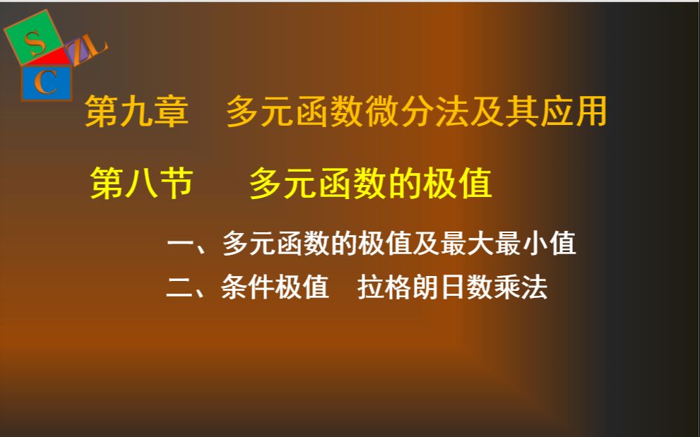 【思筹知路】98多元函数的极值及其求法哔哩哔哩bilibili