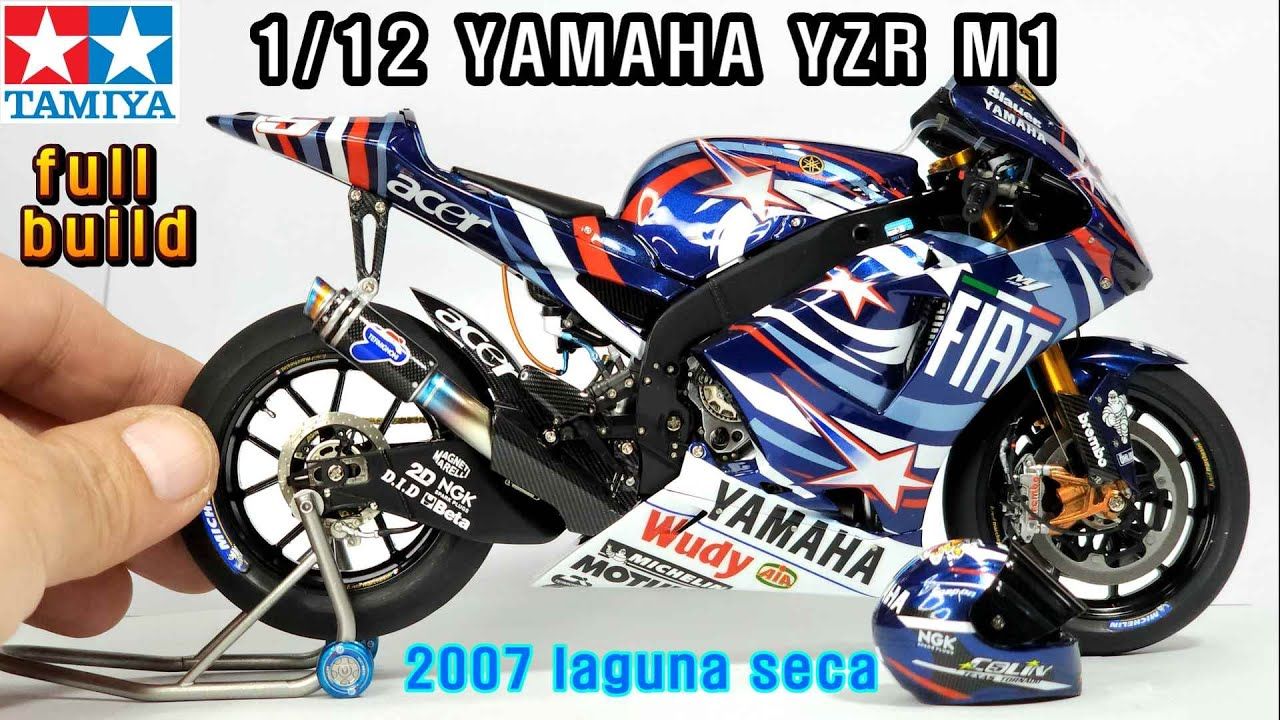 【民用】田宫 1/12 雅马哈yzr m1 2007 laguna seca摩托车模型制作