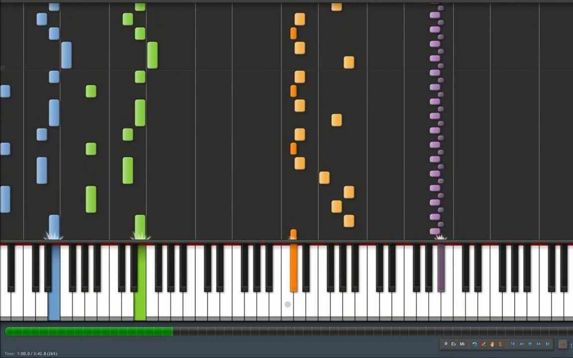 【巴赫】【音符瀑布可视化】g小调"小"赋格 ("Little" Fugue in g minor, BWV 578)哔哩哔哩bilibili