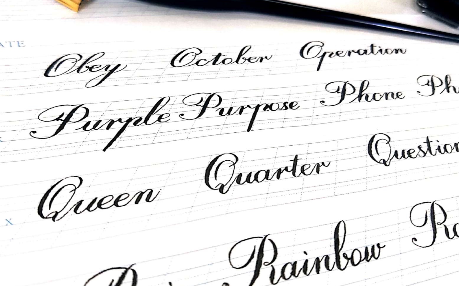 花体英文五单词练习os