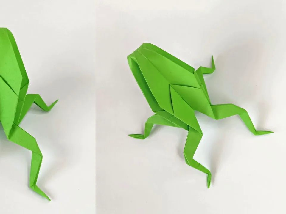 吹青蛙折纸步骤图图片