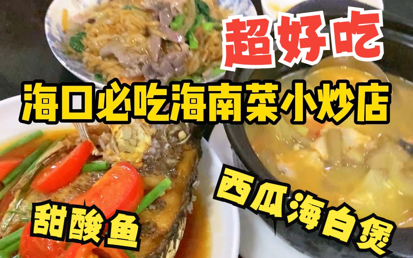 海南菜天花板,海口老斑鸠才知道的美食店!哔哩哔哩bilibili