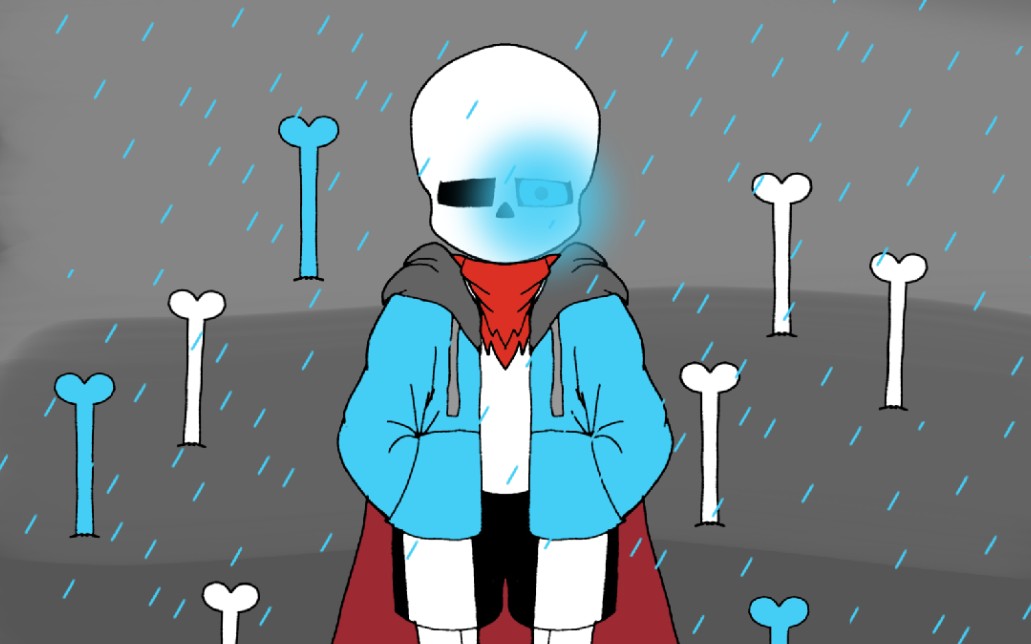 雨中之淚sans (冒著被沒收平板的危險更新的視頻)