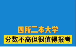 Download Video: 四所值得报考的二本大学