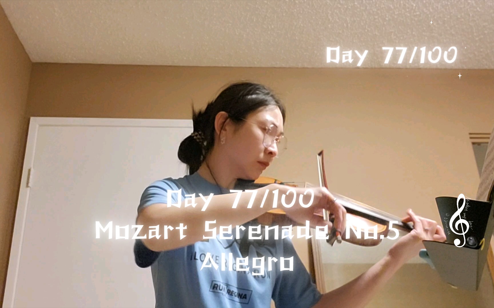 [成人练琴5年vlog] Day 77/100 Mozart Serenade No.5 #3 Allegro Violin II哔哩哔哩bilibili