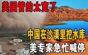 Descargar video: 美国管太宽！我国从沙漠里挖出一个水库，美国专家为何急忙喊停？