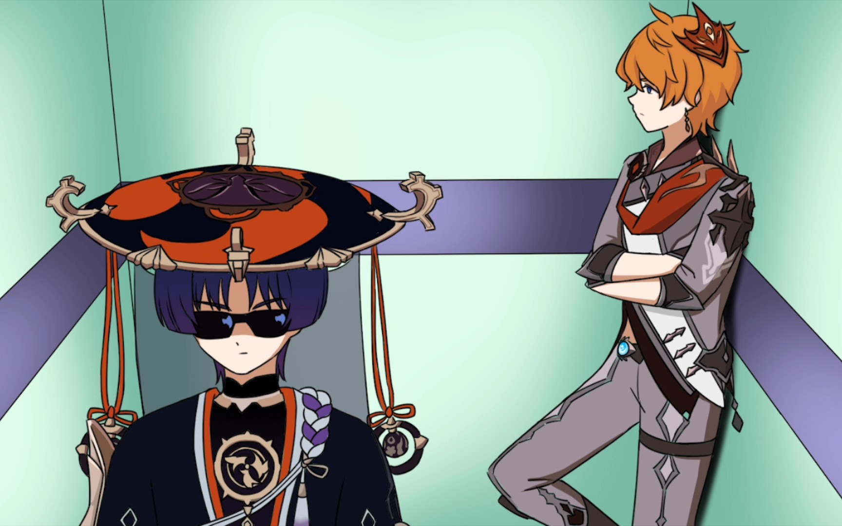 公子来接散兵回总部了