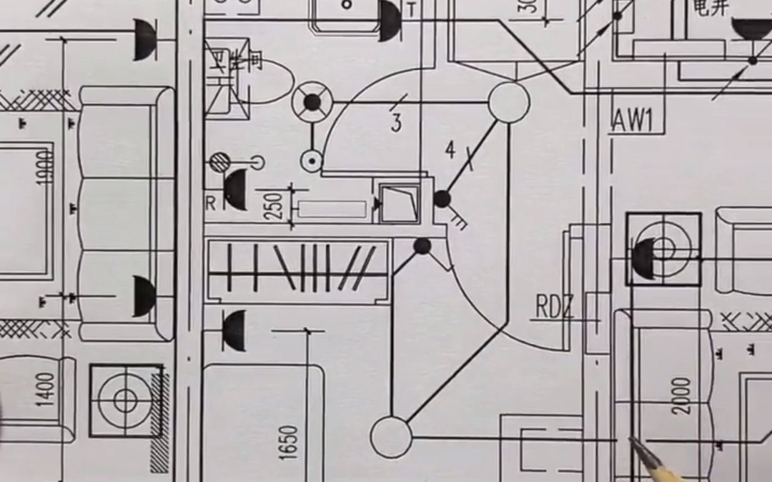 [图]零基础水电识图21-电工主体预埋识图