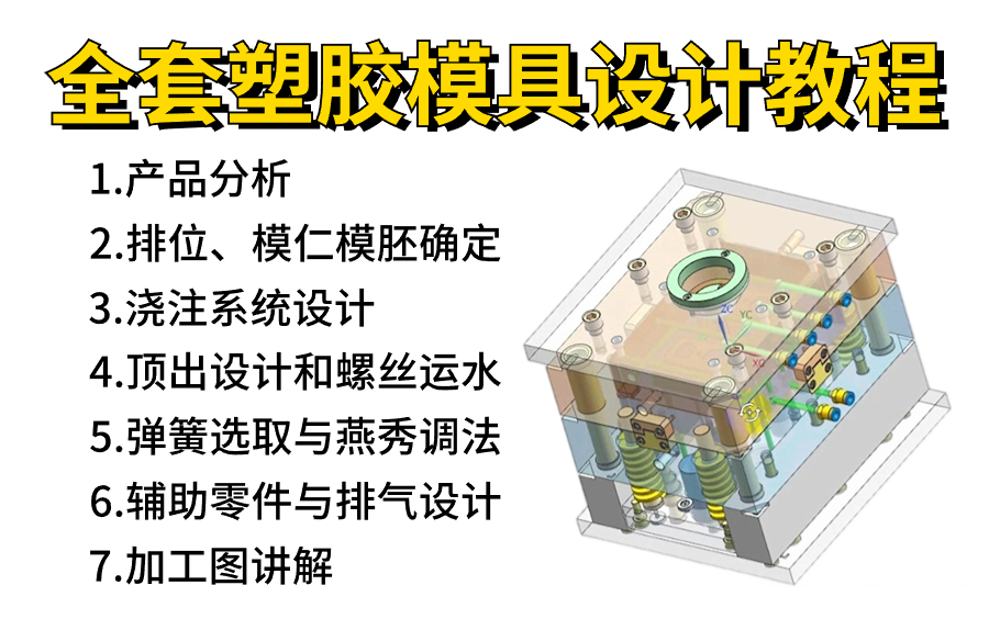 全套UG塑胶模具设计教程 全程干货无废话 让你的模具设计思维能力飞速提升!哔哩哔哩bilibili