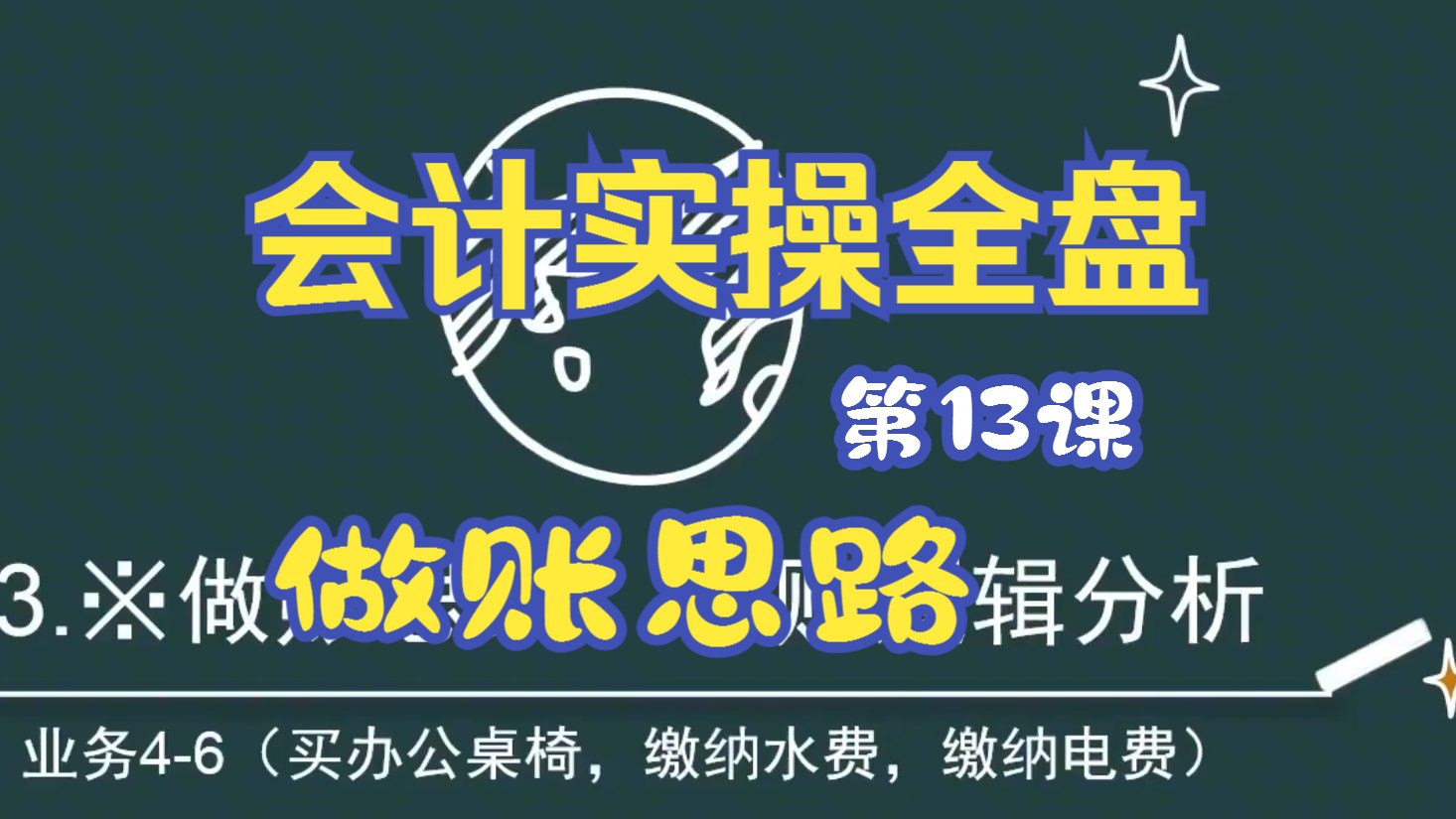 第13节、业务46(买办公桌椅,缴纳水费,缴纳电费)、※做账思路哔哩哔哩bilibili