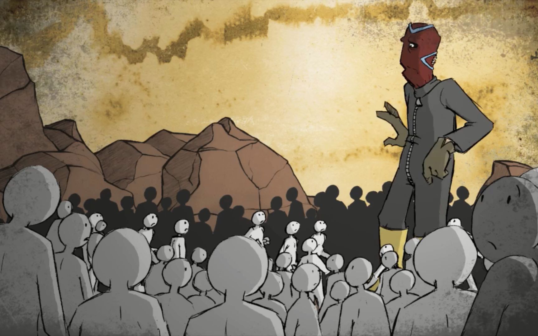 一群巨人闯入小人国,小人们无力反抗,全部成了巨人的食物