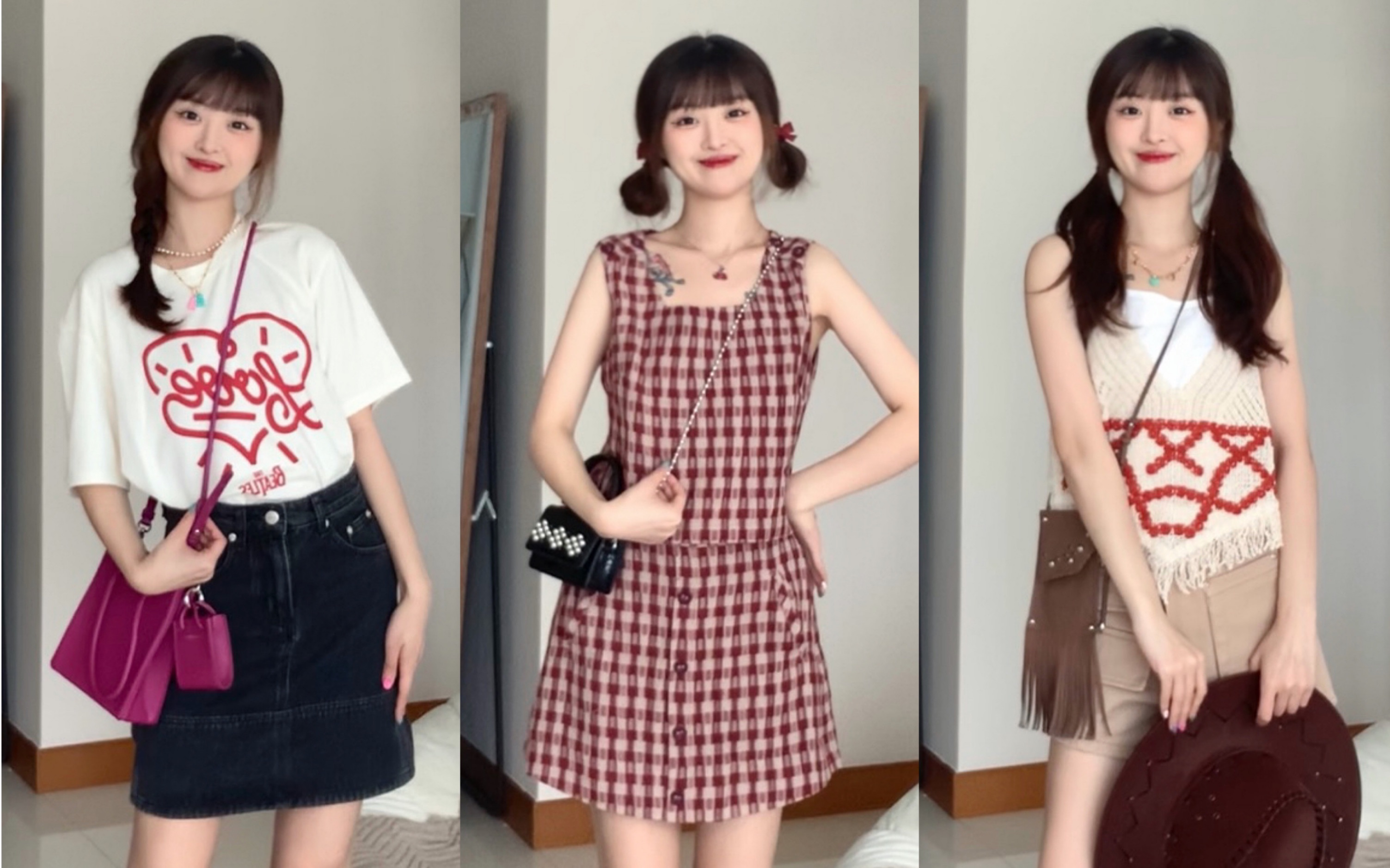 OOTD | 韩系休闲夏日小套装分享~减龄少女感!哔哩哔哩bilibili