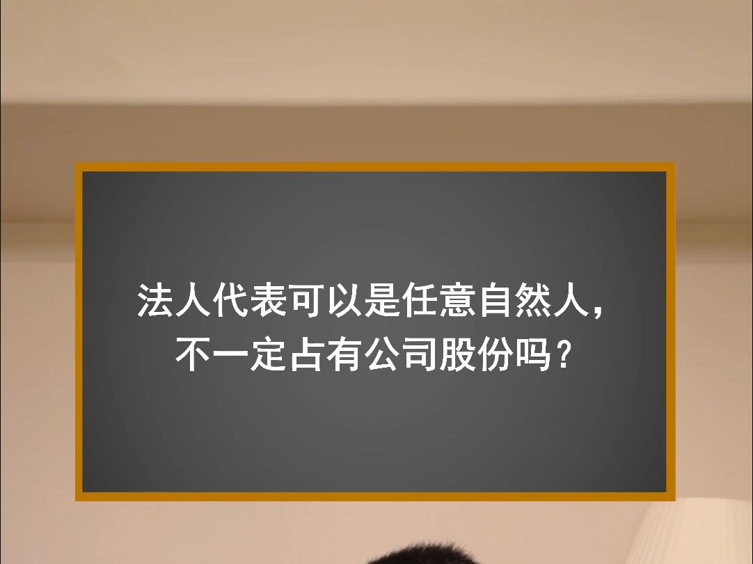 法人代表可以是自然人,不占股份吗哔哩哔哩bilibili