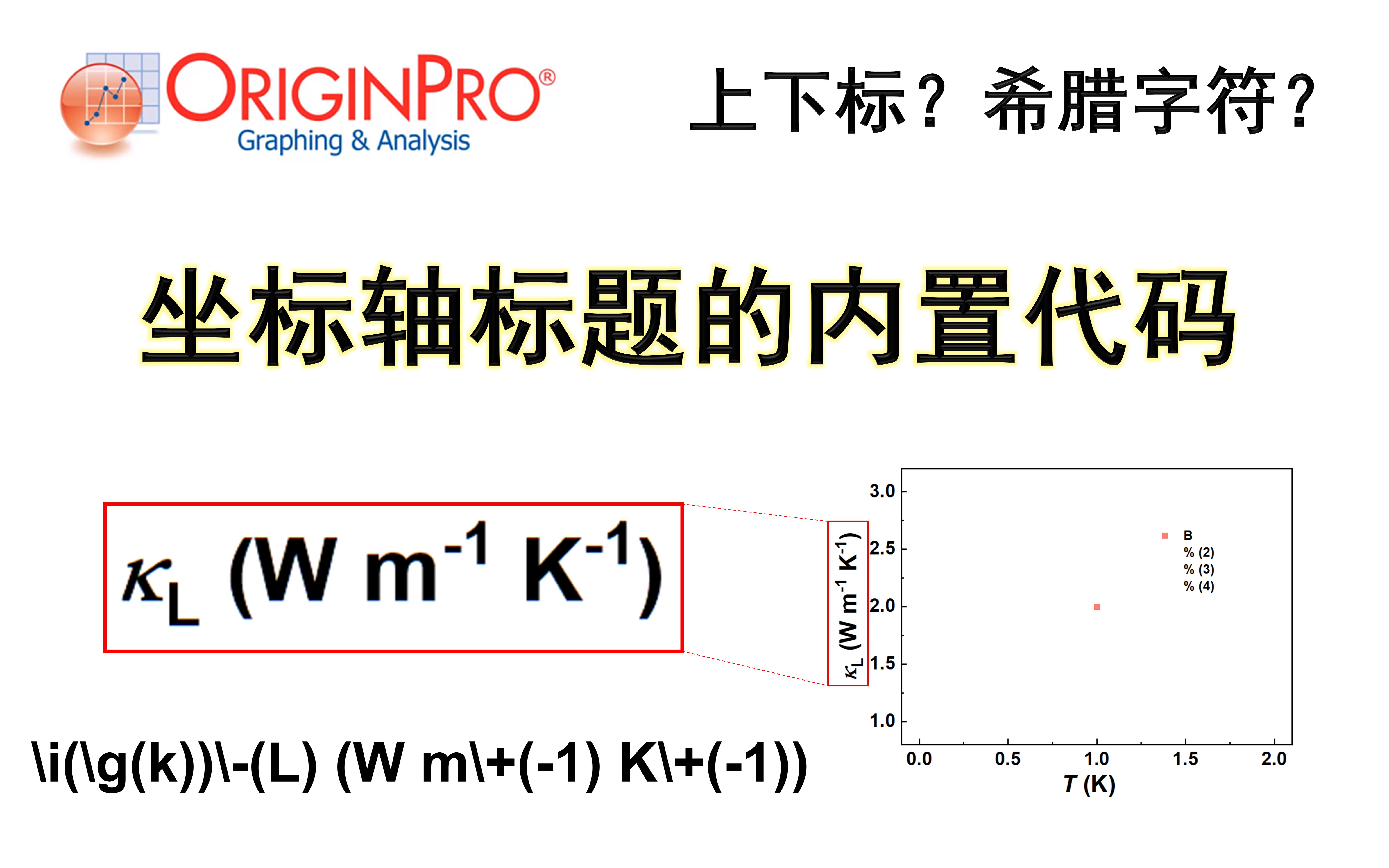 Origin教程(1)——坐标轴标题中的希腊字母与上下标哔哩哔哩bilibili