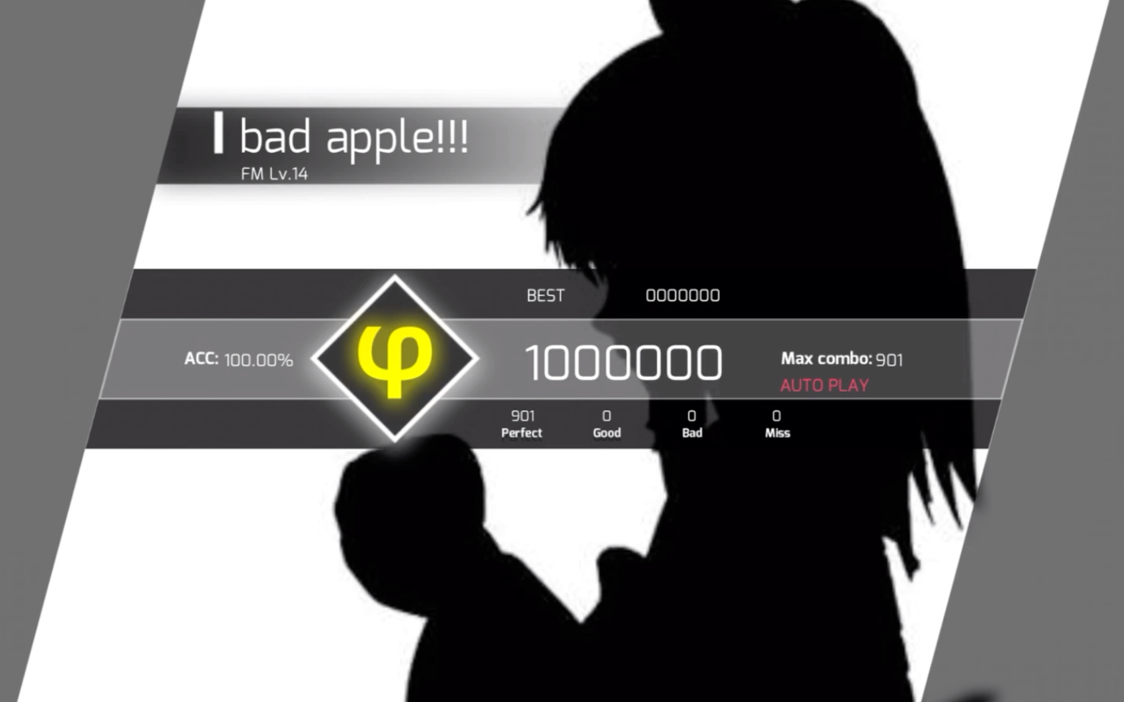 [图]【早期谱面】【phigros自制谱】bad apple!! FM Lv.14