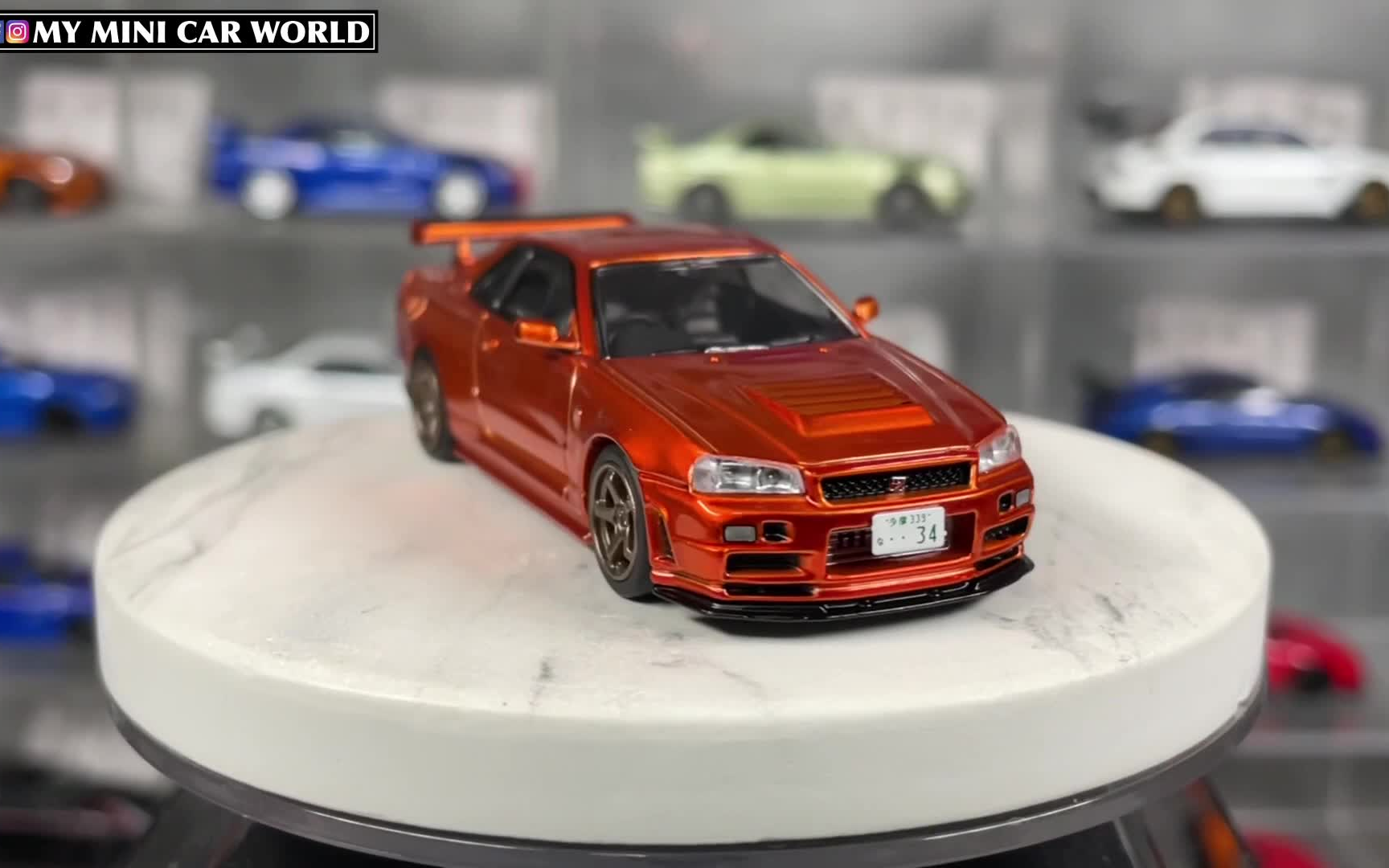 inno64 1/64 nissan skyline gt-r (r34) r-tune - orange