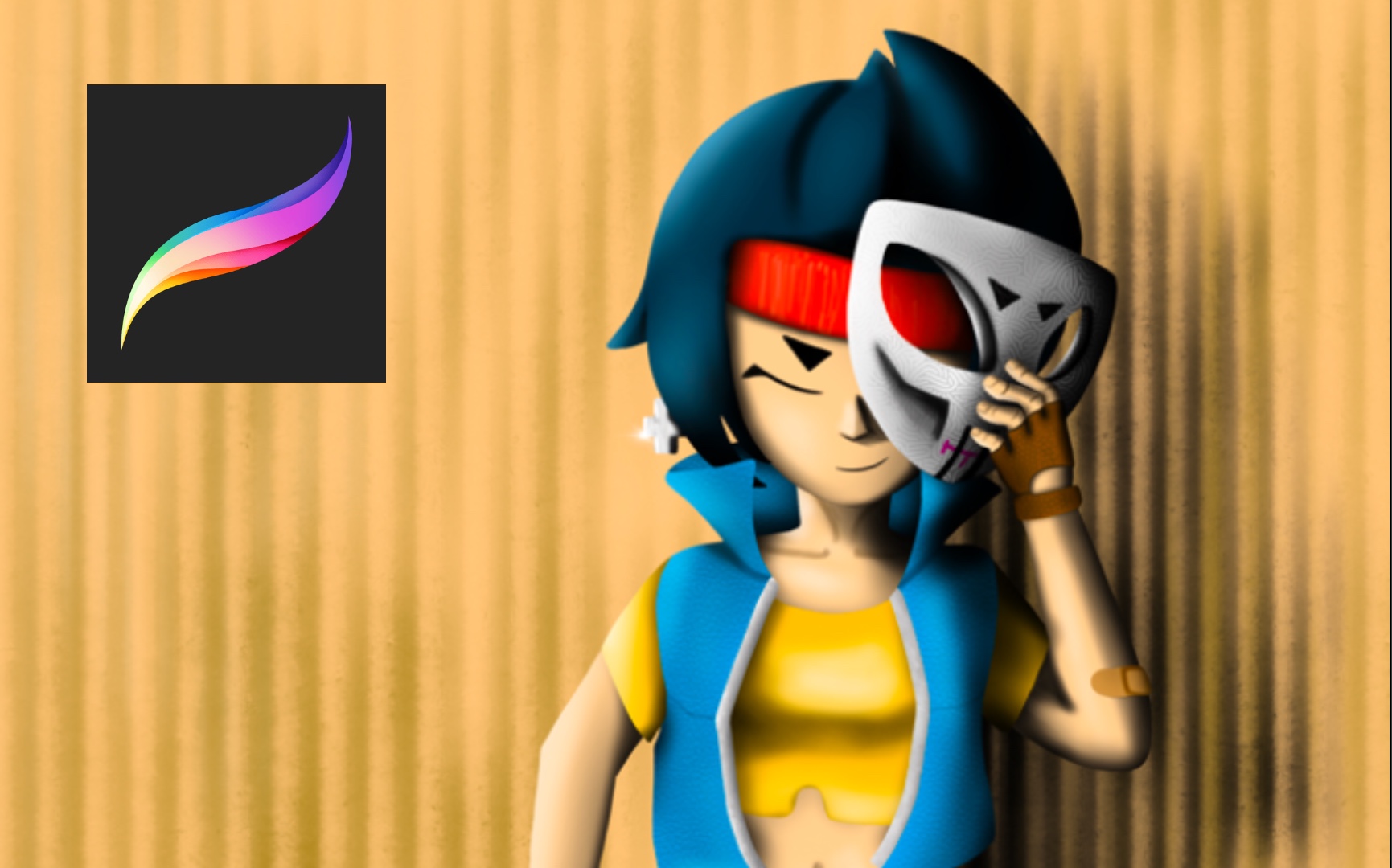 活动作品荒野乱斗正义比比绘画过程