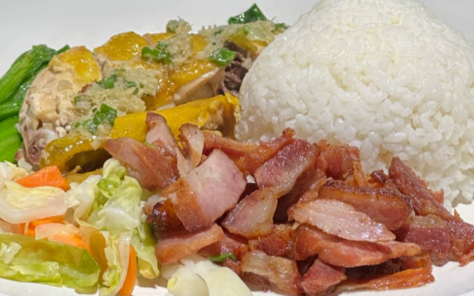 一人食|007 叉烧拼白切鸡拼烧鸭拼川味腊肠饭