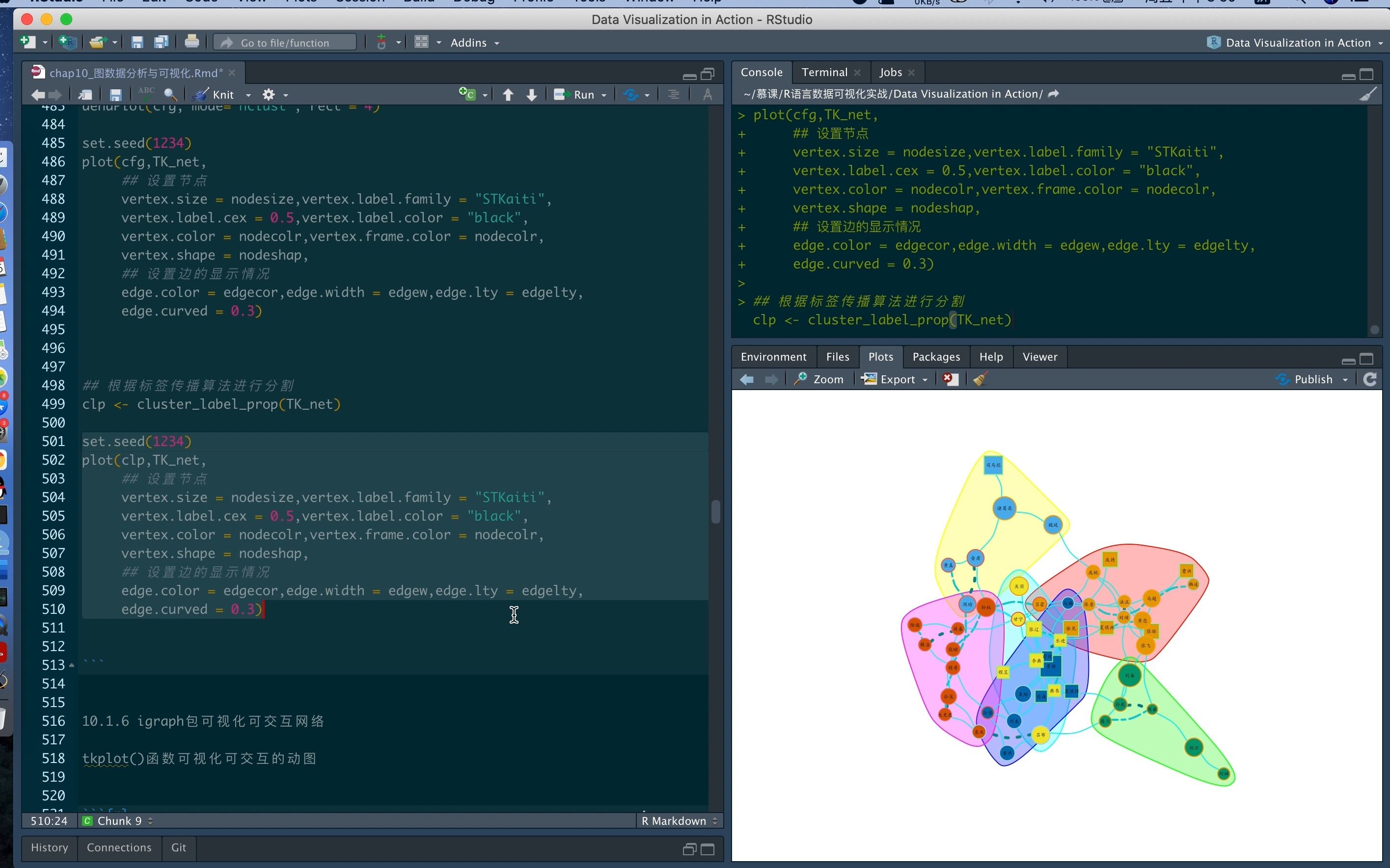 [图]《R语言数据可视化实战》chap10-1 igraph包可视化网络数据