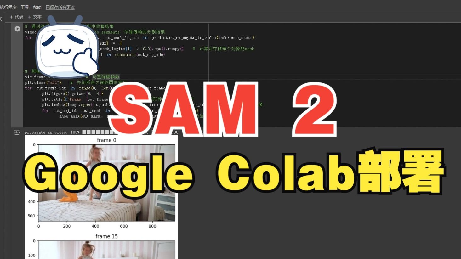 视频也能分割?!在免费的GoogleColab上部署SAM2与实现视频分割哔哩哔哩bilibili