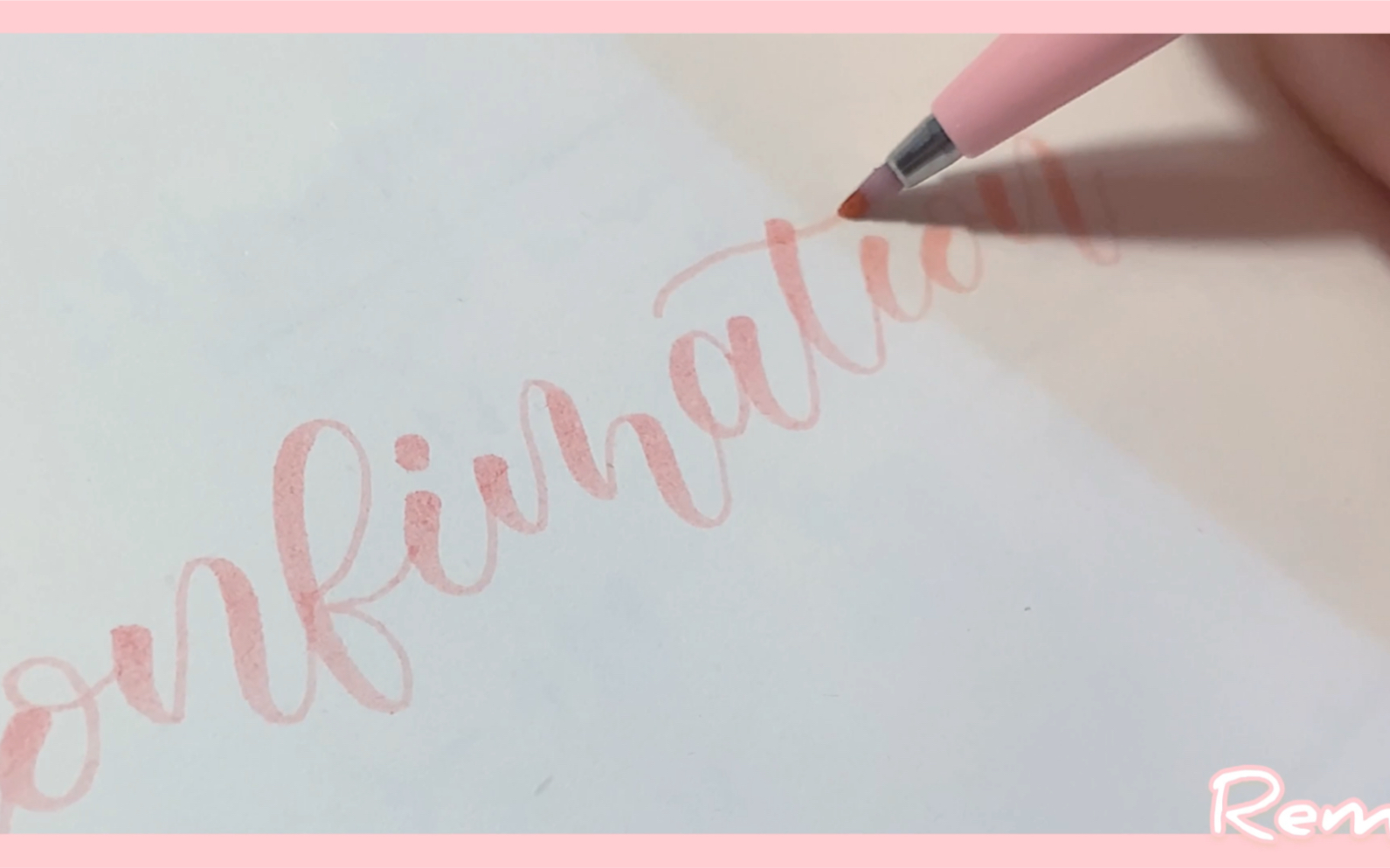 Brush lettering | 原速手写 | 派通baby粉 | ✨哔哩哔哩bilibili