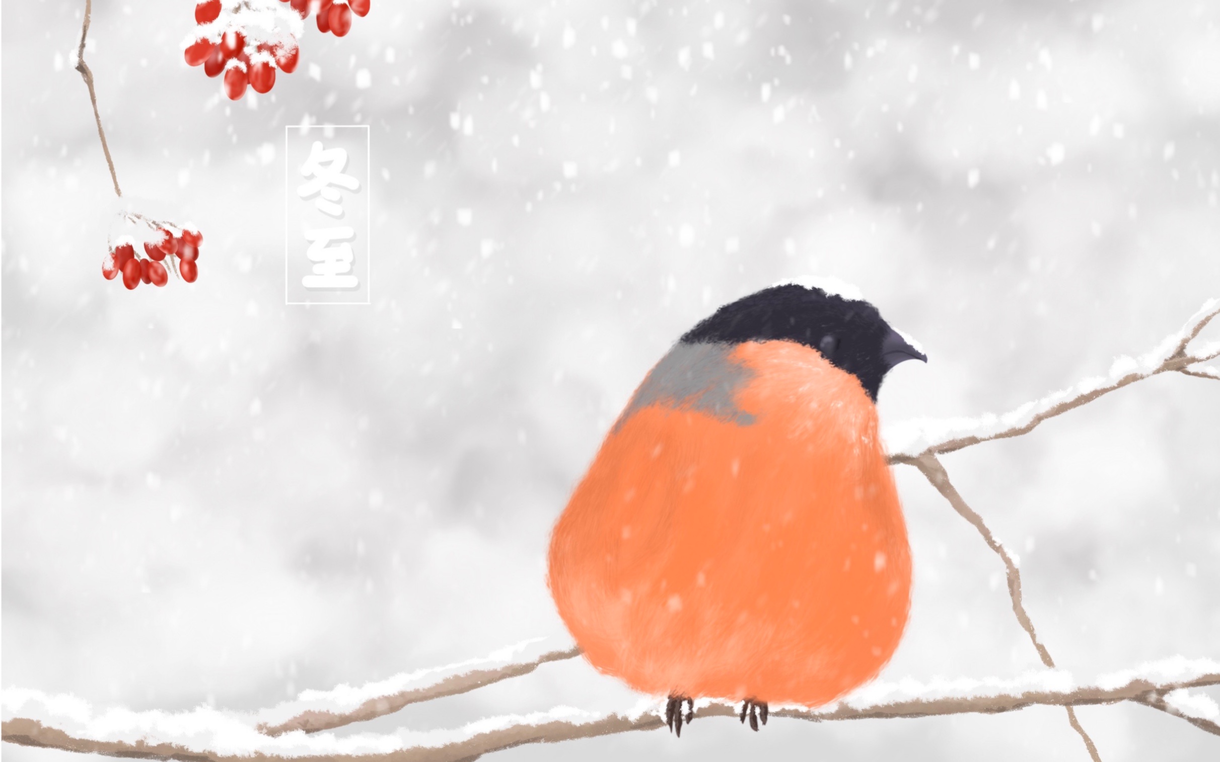 绘画习惯养成打卡Day6/ iPad壁纸,procreate绘画,冬至雪景哔哩哔哩bilibili