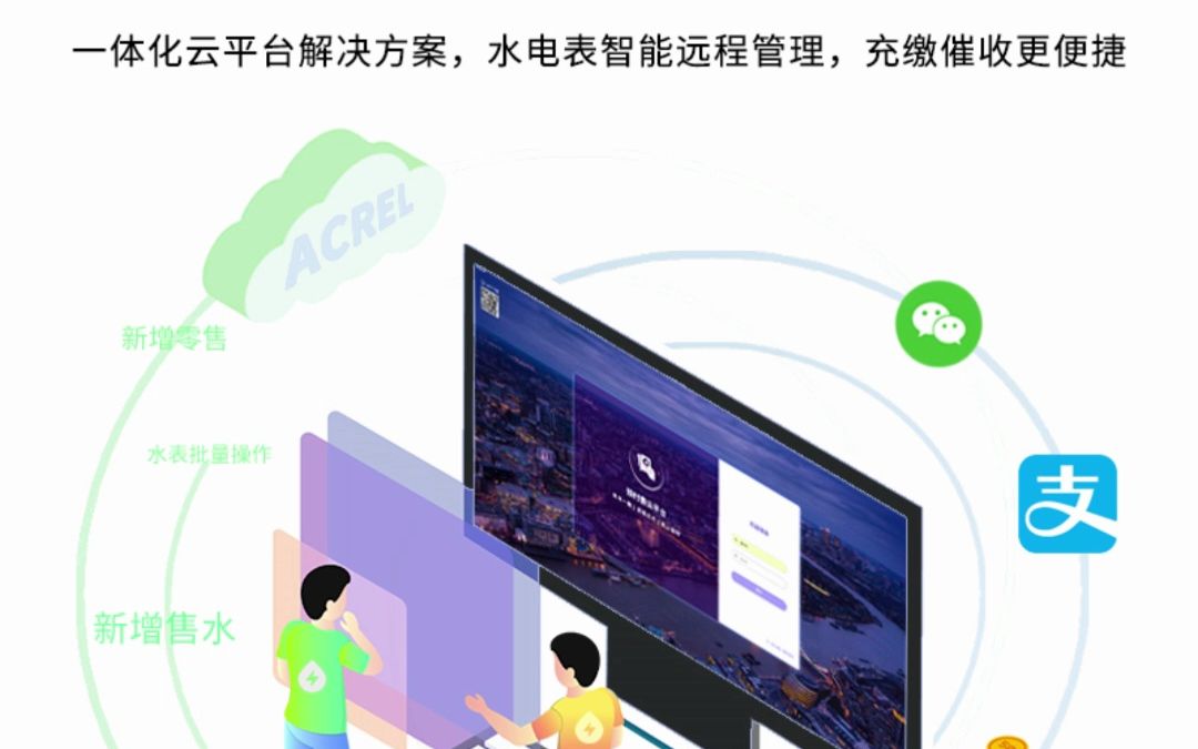 预付费水电云平台用能计量分析及收费支持远程抄表、控制、充值等哔哩哔哩bilibili