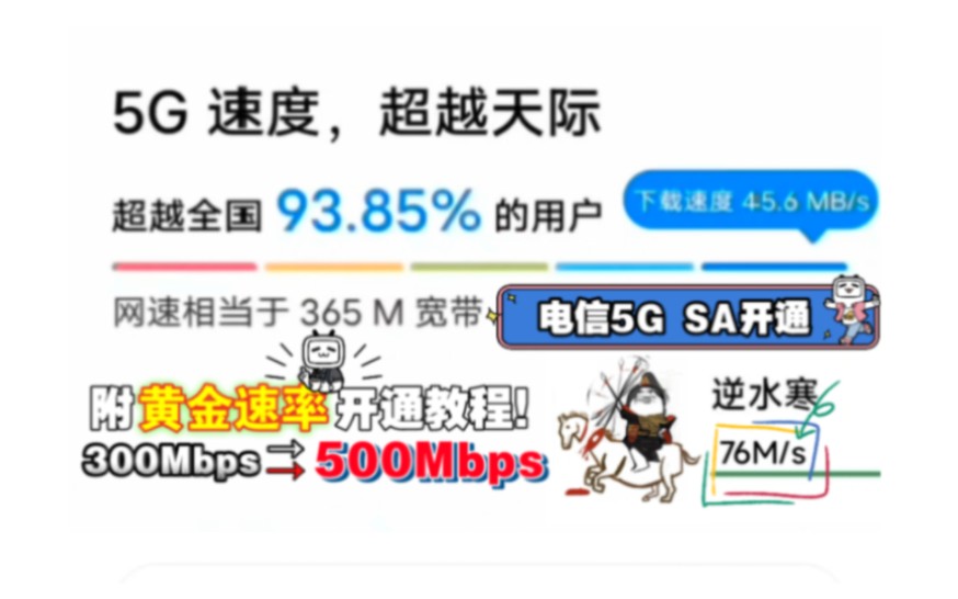 电信开通5G SA业务教程(附山东电信黄金速率开通方法)哔哩哔哩bilibili