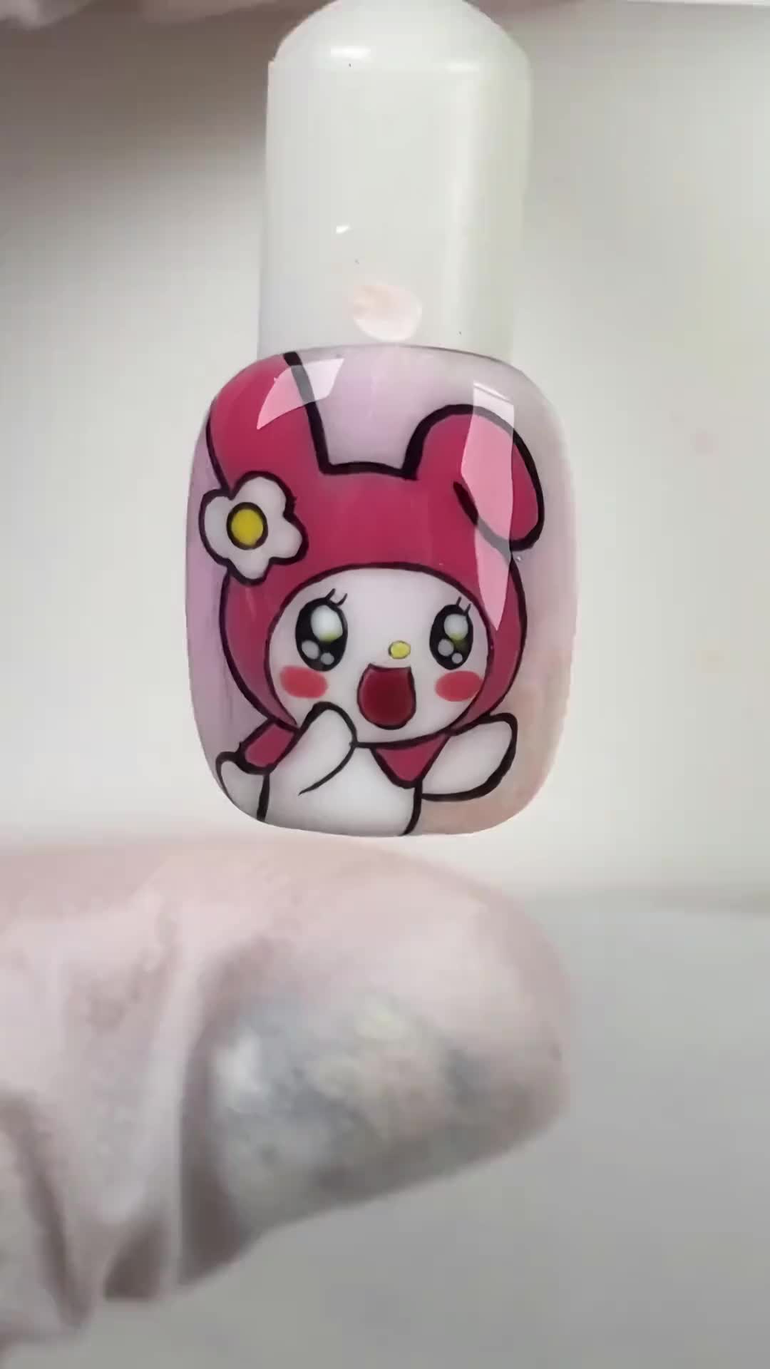 这也太好看了画画美甲手绘夏日多巴胺美甲教程