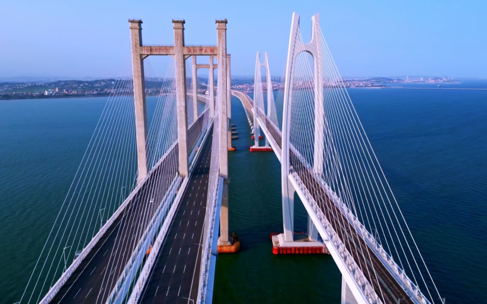 泉州湾跨海大桥简笔画图片