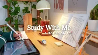 【Frankie Rose】3-HOUR STUDY WITH ME｜Gentle Rain Sounds 🌧️｜Pomodoro50/10