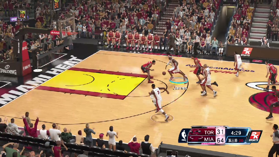 次世代nba2k14默契组合詹韦连线