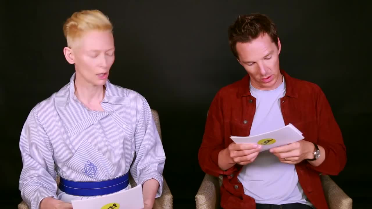 Benedict Cumberbatch和Tilda Swinton互问有趣问题哔哩哔哩bilibili