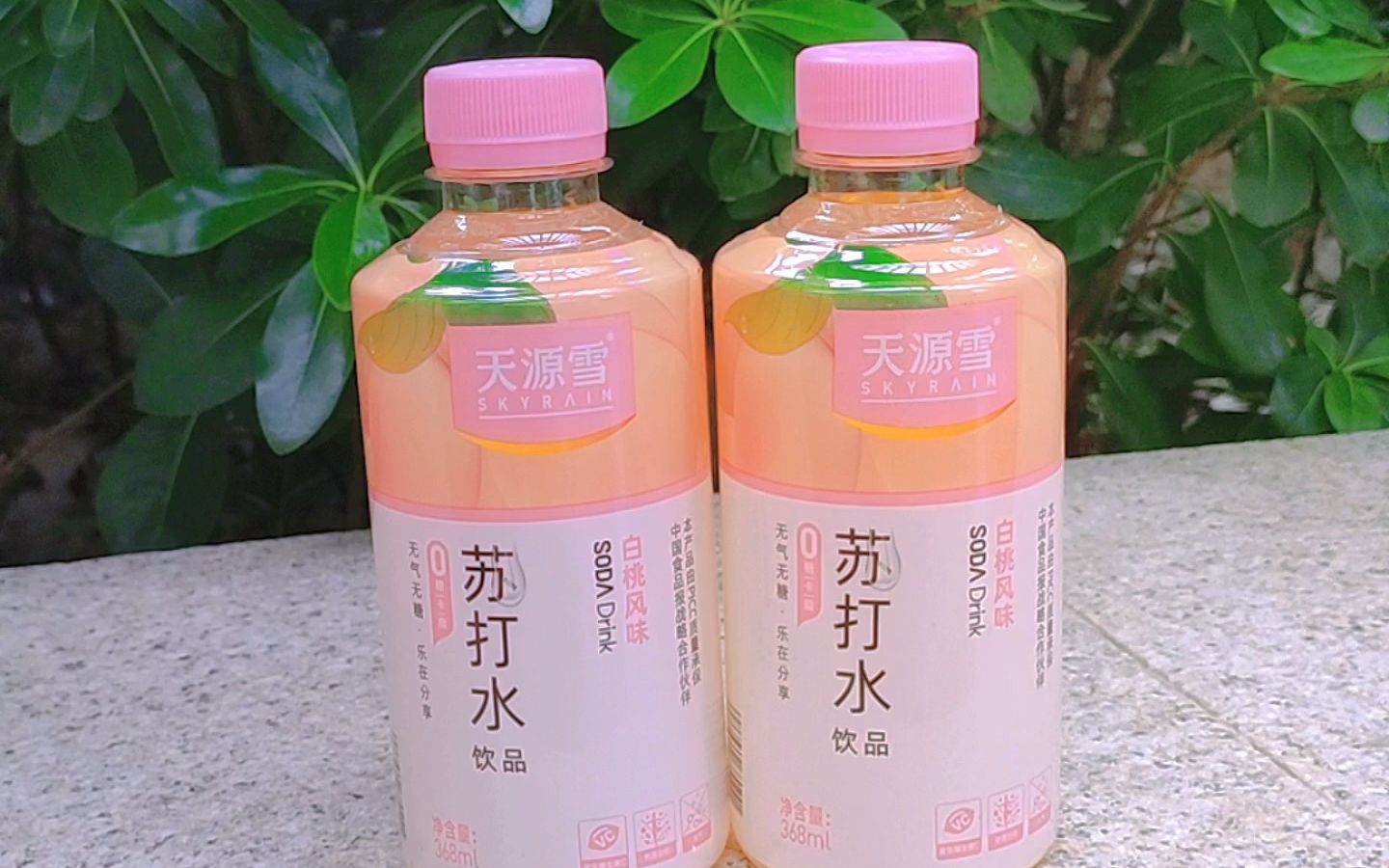 放心给孩子喝的天源雪白桃苏打水