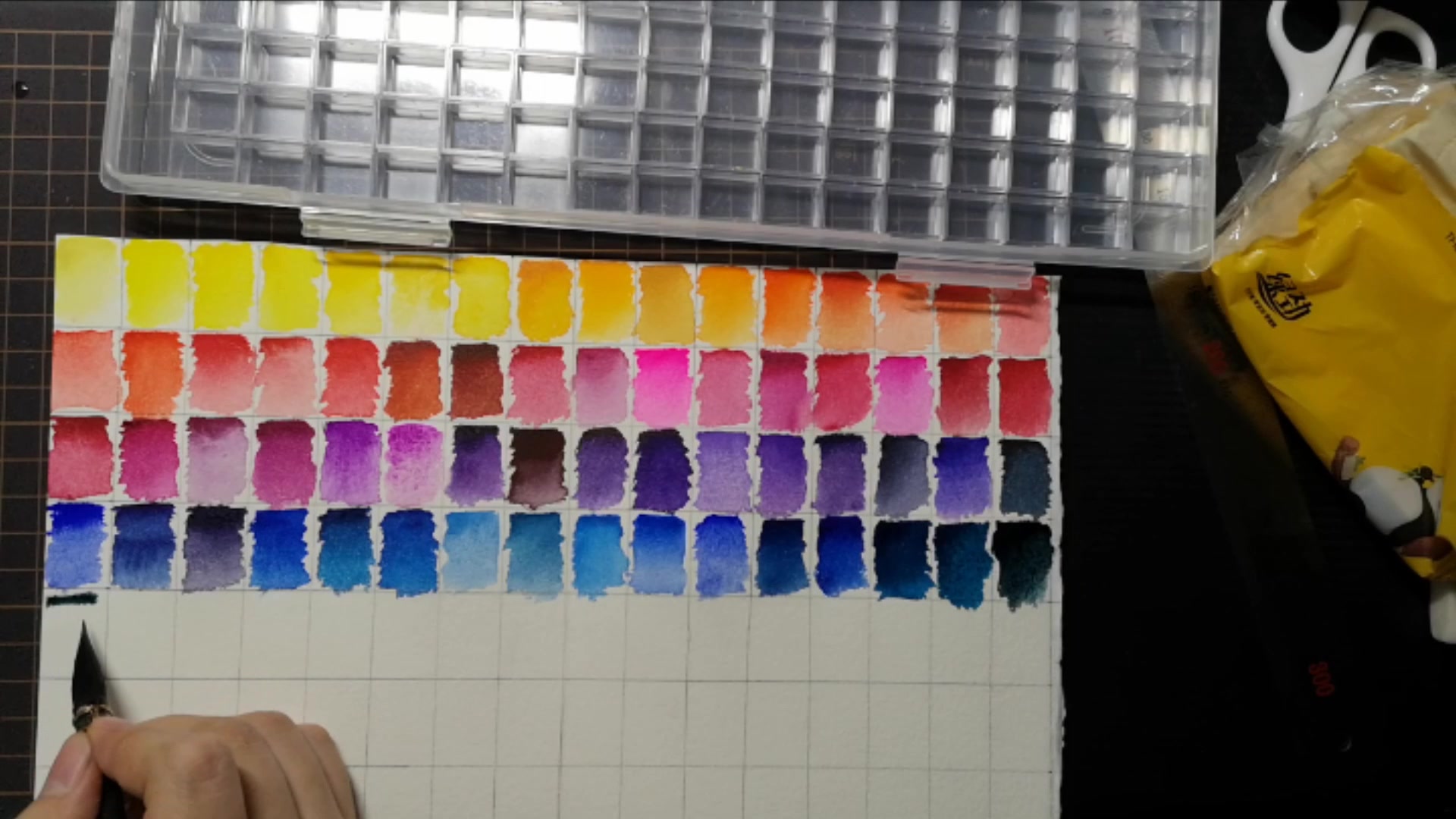 【水彩】美捷乐126色色卡_哔哩哔哩_bilibili