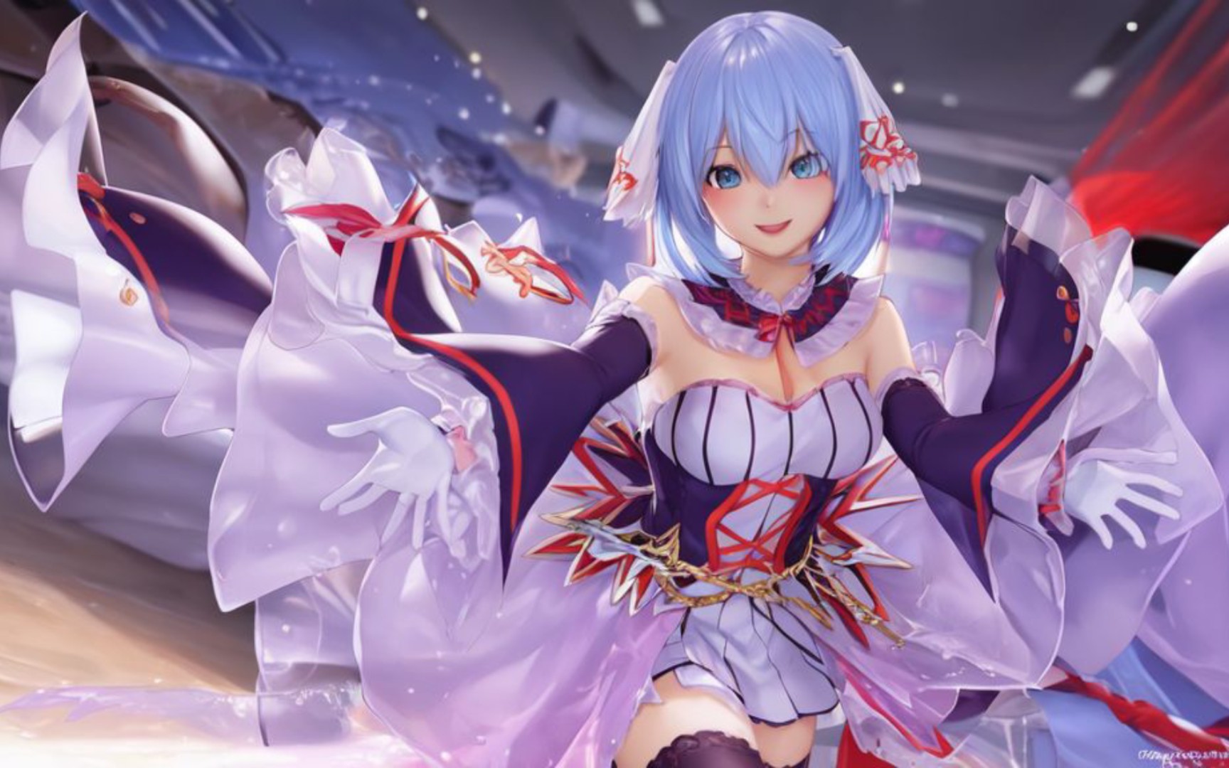 【ai绘画】鬼蕾姆水晶礼服