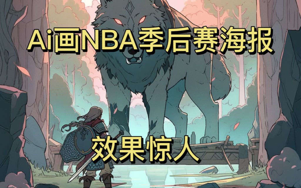 用AI绘制nba季后赛的对决海报哔哩哔哩bilibili