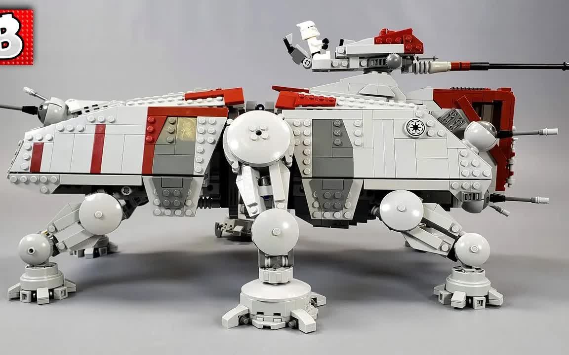 乐高星球大战at-te步行机甲moc_哔哩哔哩_bilibili