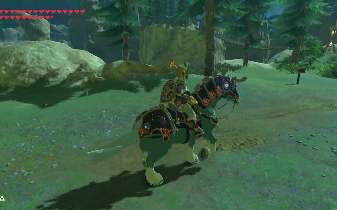 塞尔达传说荒野之息利特驿站的木头堆放现场