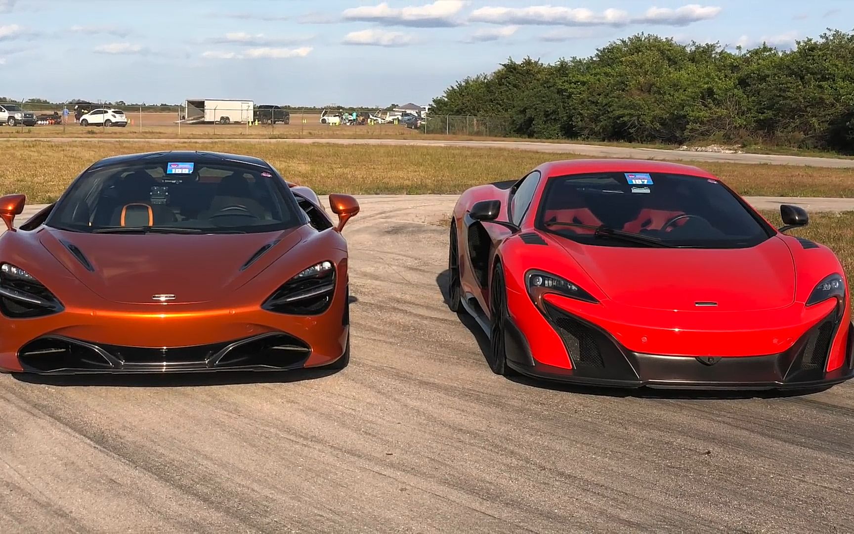 dragtimes迈凯伦675lt对决720s12英里直线加速赛南佛罗里达wannago