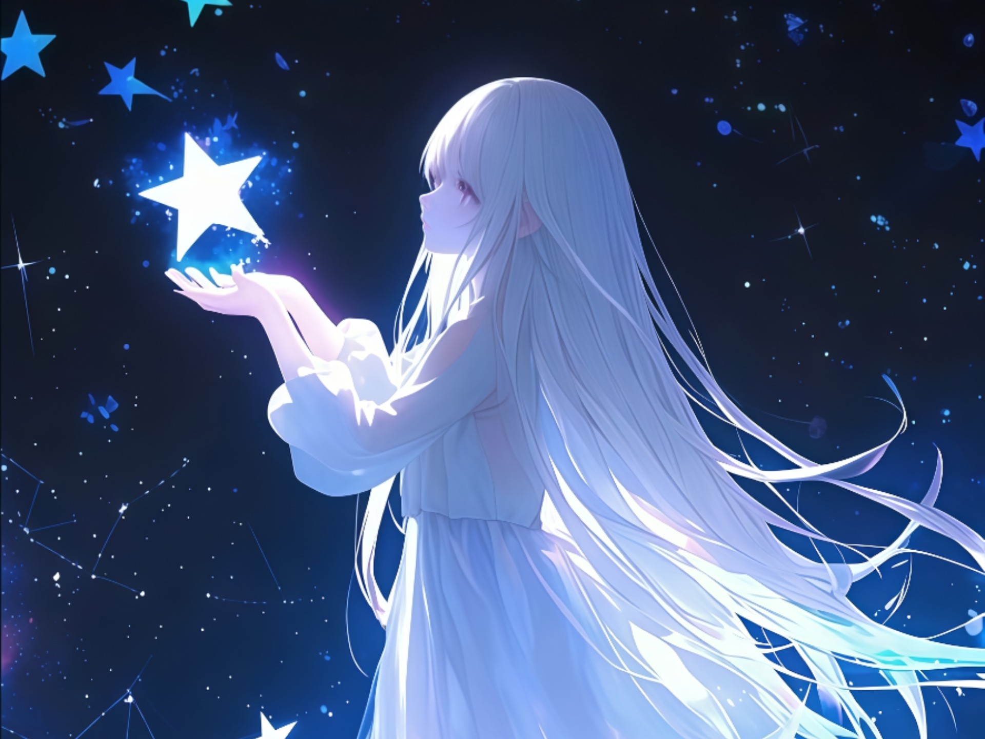 定制新作:星空下的少女