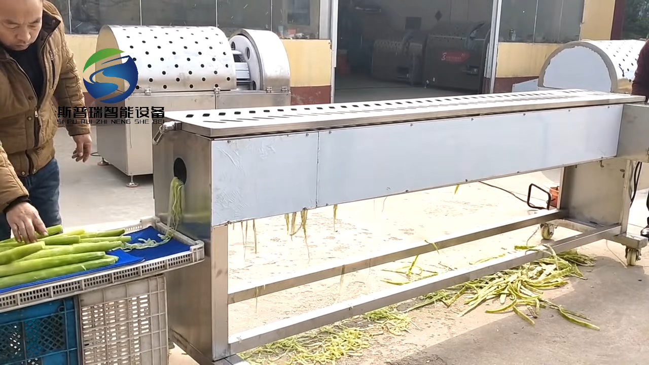 全自动莴笋削皮机商用电动山药贡菜去头去皮分条机加工生产线#莴笋