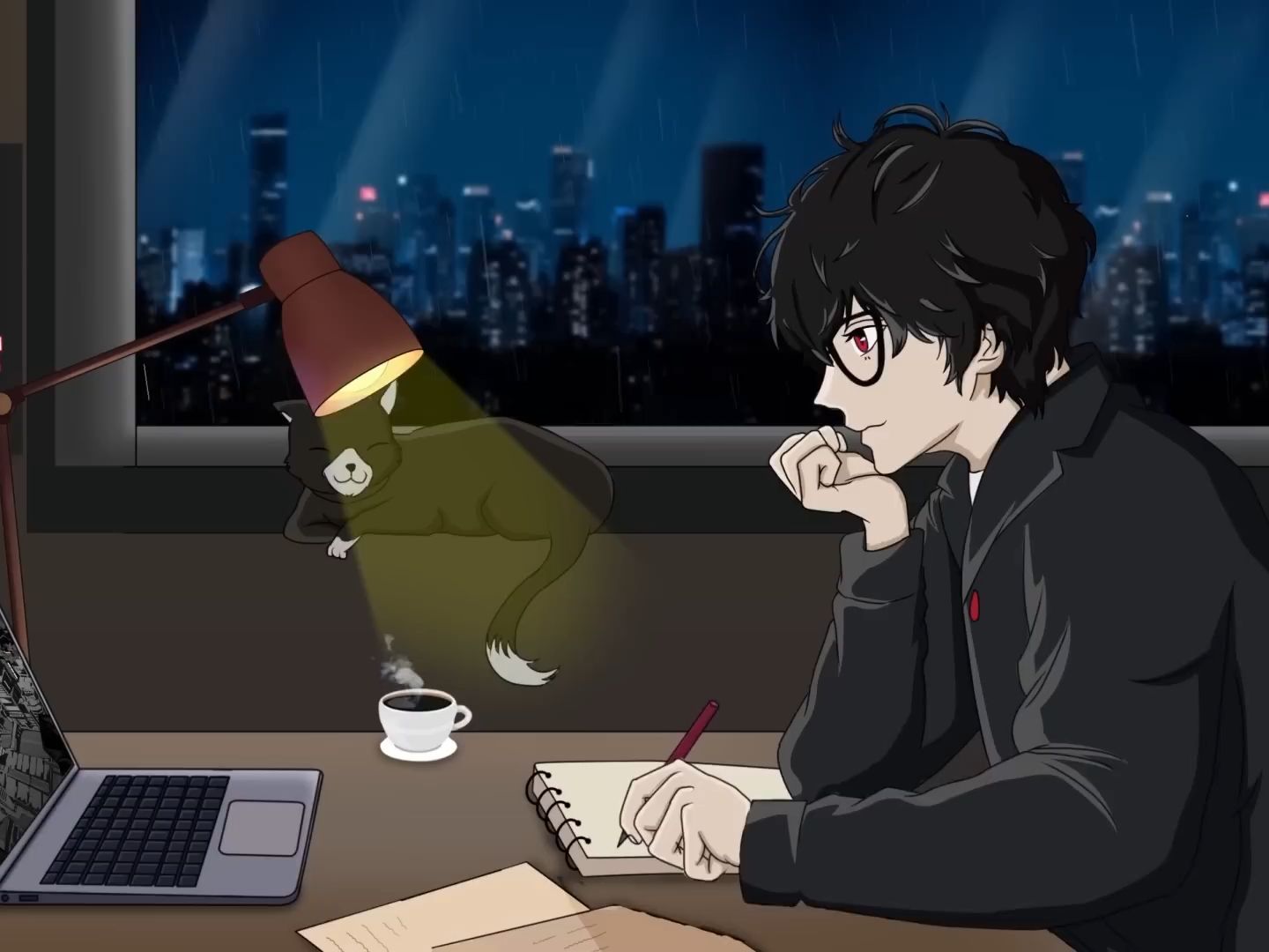 persona 5 but its lofi 和雨宫莲学习1小时