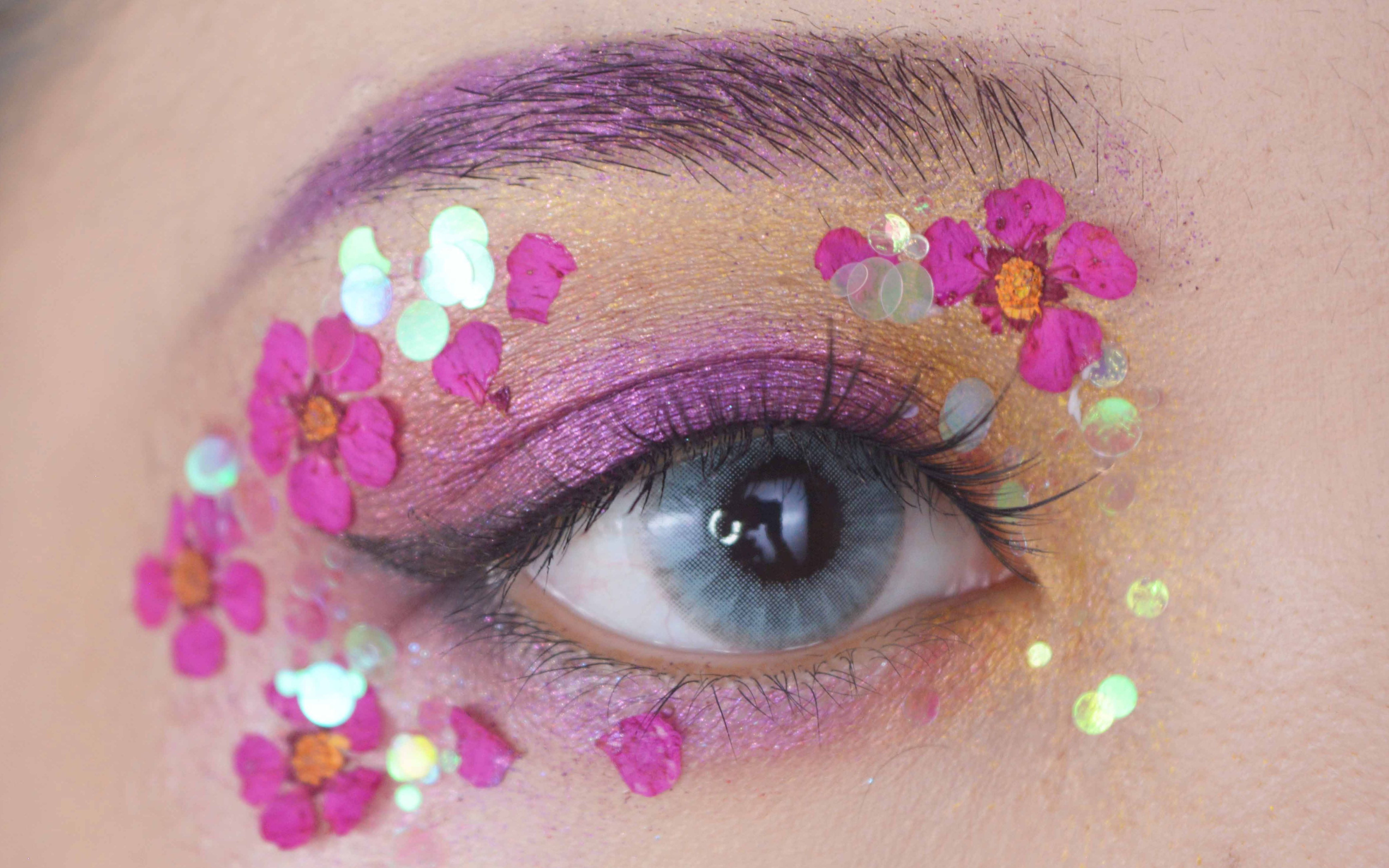 紫色花仙子创意眼妆分享