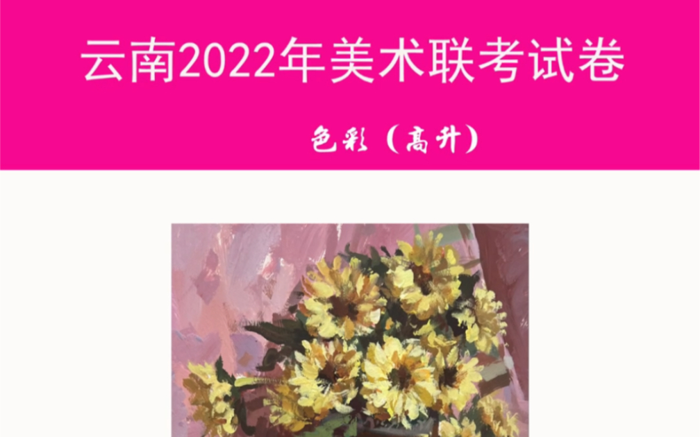 云南2022年美术联考色彩试卷哔哩哔哩bilibili