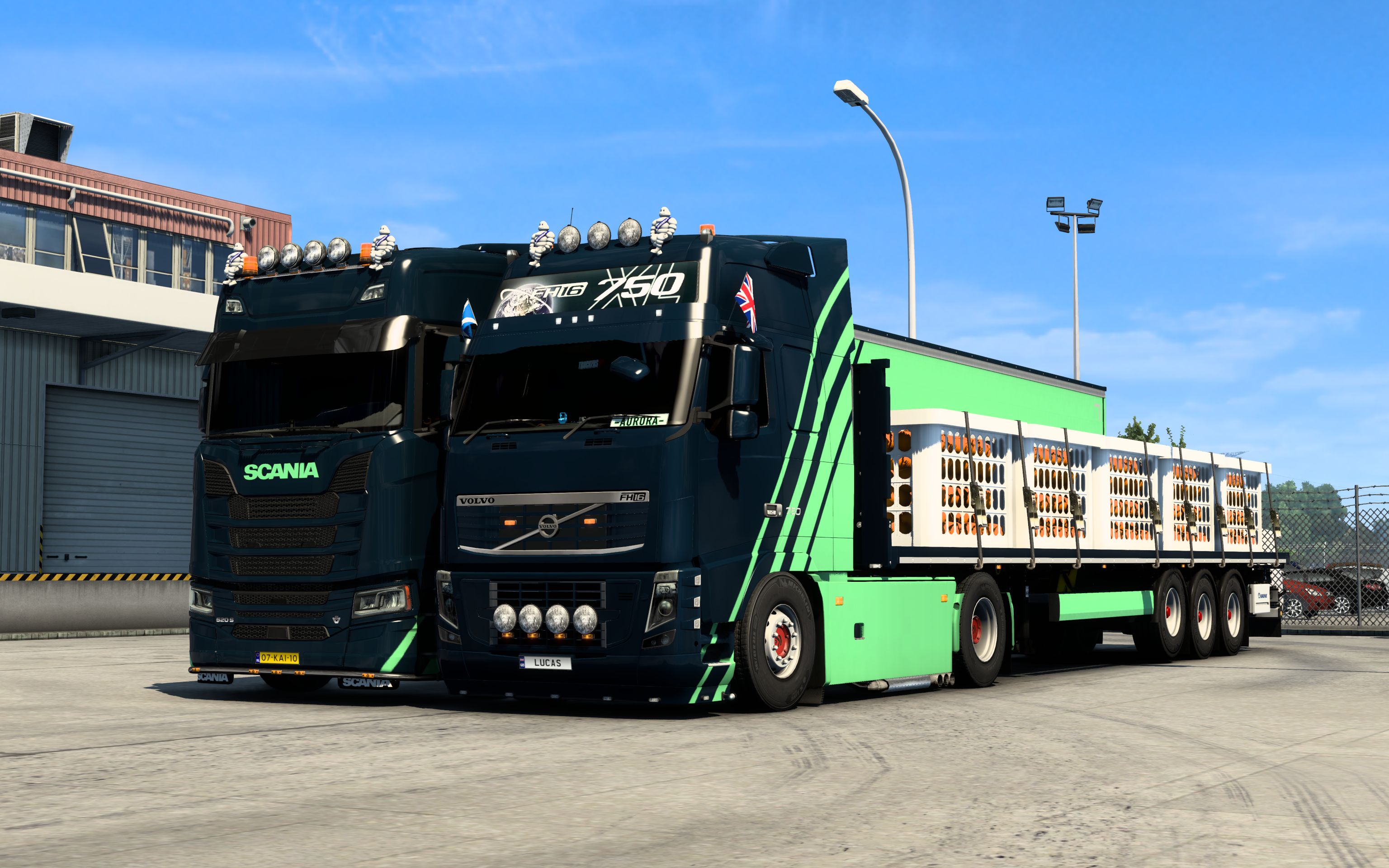 【欧洲卡车模拟2】6.16 aurora vtc | aurora convoy #38