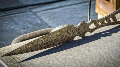 【锉刀大叔】尝试花纹钢 制作stand off游戏里的刀p1