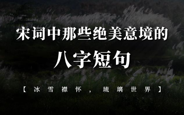 【文学提升】满院东风,海棠铺绣,梨花飘雪.丨宋词中画面感满满的八字短句哔哩哔哩bilibili